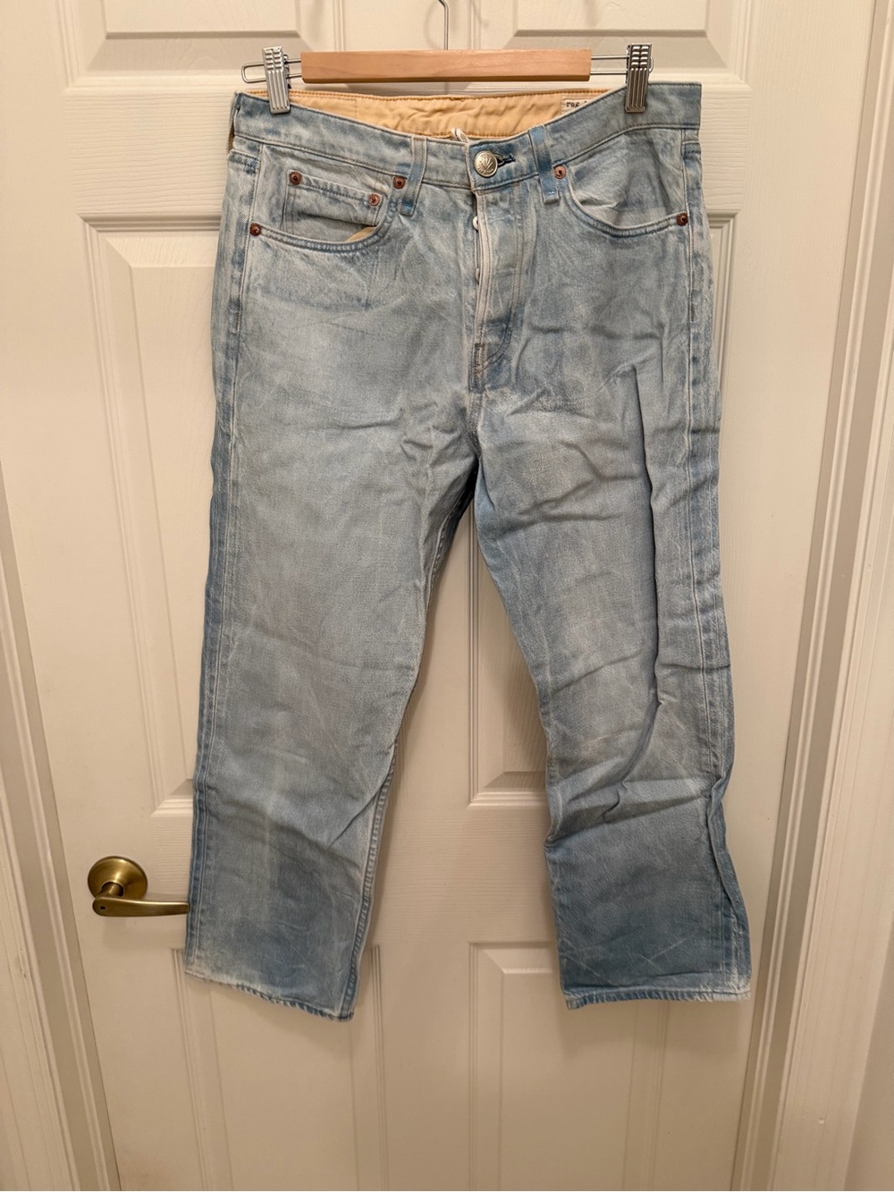 rag & bone Light Wash Straight Jeans